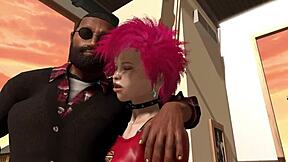 does this teen student get a big black cock facial on her pussy and tits in the lesson?