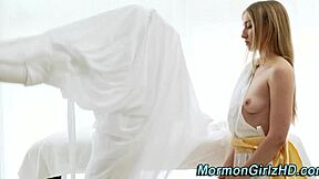 mormon teen muff diving with hairy amateurs in taboo lesbian scene