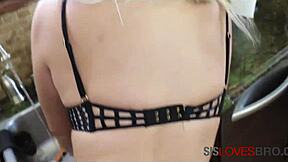 Kenzie Green Blonde Stepsister Washing Then Riding Big Cock To Swallow