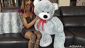 Tiny Asian Teen 18+ DILDO HER WET PUSSY in Messy Gangbang Creampie