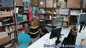 bad teen thief caught and fucked hard with facial cumshot