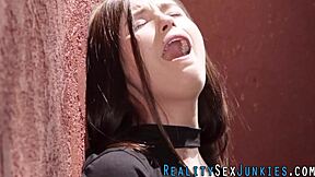 real teen voyeur gets plowed by big black cock outdoors