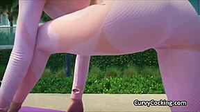 I saw big tit blond's workout end with a blowjob on a strangers dick