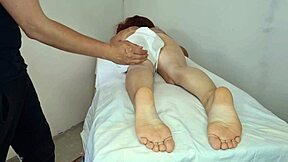 teen massage turns into steamy fingering and intense climax