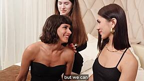 Hey, wanna join me and my lesbian gf to show this milf some real fun?