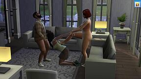 Teen 18+ introduced to family orgy in Sims 4