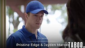 Housewife Pristine Edge takes Jayden Marcos through the backdoor.