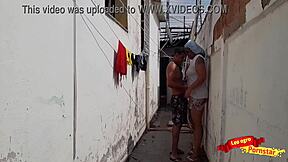 Young Maid Gets Pussy Eaten In Backyard, Cum In Mouth With Buttplug