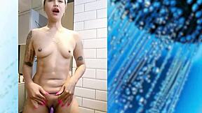 petite asian lily koh fucks her pussy solo for kinky viewers