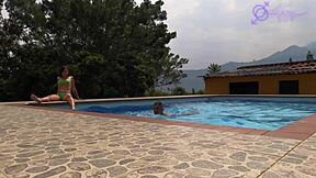 having sex in the pool with my colombian latina friend