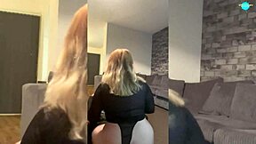 naughty teen feels horny playing with her pussy toys at home