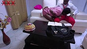 Slim girl distracts stepbrother with shaved pussy for big cock