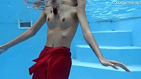 Tiny Hermione Ganger Swims Naked in Pool! So Hot!