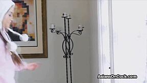 Cute Asian Teen 18+ Riding Huge Dick