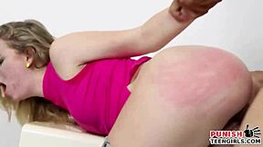 Blonde Teen Bent Over for Hardcore Doggystyle Pounding