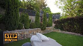 POV petite blonde Alexa Flexy craves anal as your horny stepsister.