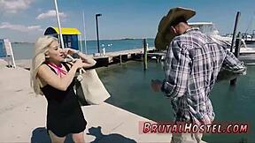 Big-breasted blonde Cristi Ann wakes as a slave on her holiday domination