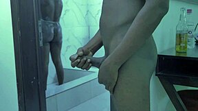 step uncle spies on me bathing while stroking huge cock