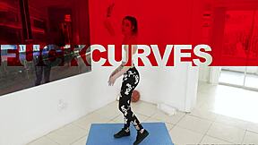 I cumshot on Lexxi Steele during her quarantine fitness cowgirl ride, her big tits bouncing