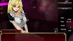 teen with big tits gives blowjob in hentai, reaching orgasm