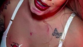 tiffany deepthroats chucky's cock in halloween cosplay, gets anal creampie 😈