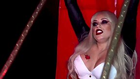 tiffany deepthroats chucky's cock in halloween cosplay, gets anal creampie 😈