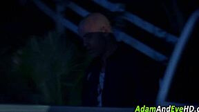 Teenage cutie kissing brunette in hardcore storyline with big tits!