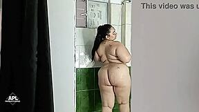 I love watching my stepsister's fat ass in the shower!