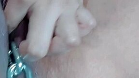 teen 18+ masturbates with chain in bdsm session.