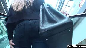 I... I pleasured myself at the tanning saloon, fingering my teen 18+ ass.