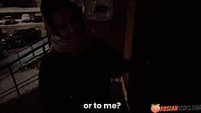 Teen babe Evelyn Cage gets naughty outdoors