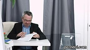 lovely gets teased and reamed by elderly teacher