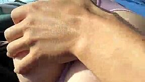 a cute 18yo gets blowjob in car then public sex on the beach.