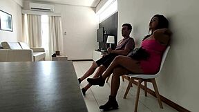 Does this latina teen suck dick on all fours?