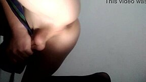 As a shemale teen, I'm inserting a dildo into my tight virgin ass, feeling every inch – ready for more?