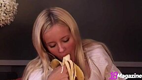 Damn, banana lover Paris Tale craves a hard fuck so bad! 🍌