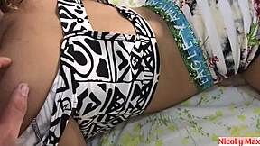 Hurry Up Before They Arrive: Latina Milf's Intense Orgasm With Big Tits And Brunette Partner