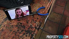 omg, riding this handyman's huge cock as a petite 18+ agent!