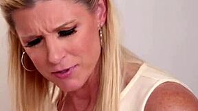 Hot stepdaughter indulges in steamy play with stepmom