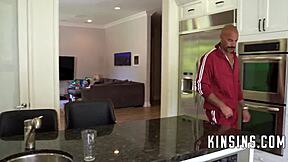 the stepdaughter tenderly handles my balls, then we think about basketball