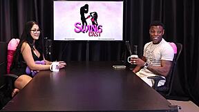 will mastro pleases audience in sheer red lingerie