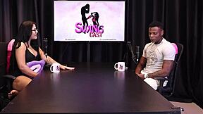 will mastro pleases audience in sheer red lingerie