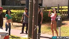 Spanish babes Abella Anderson and Ava Addams in a wild orgy