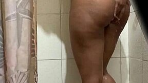 spy camera on colombian professor karelys in fitness class.