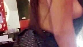 stepsister rides like a whore, moaning perverted things richly as she bounces on my cock.