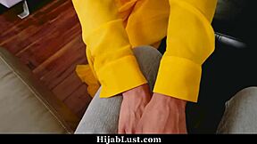 Stepmom bent over in doggystyle with big cock, shy at first