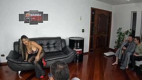 My first intense anal scene with Bolivian babe after steamy backstage shower