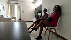 Blonde big ass teen 18+ gives blowjob in panties during hardcore couple action!