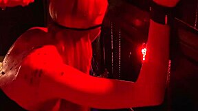 Handcuffed Girl Feels Wax Drops Backstage