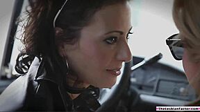 milf and friend's stepdaughter scissoring together